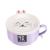 Wk-8933 stainless steel cartoon rabbit with cover bubble noodle bowl large bubble noodle cup elementary school tableware