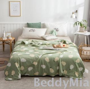 Bedimia Baby-Grade Knitted Cotton Antibacterial Summer Quilt (Pear Green)