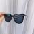 New D black sunglasses women's fashion rimless sunglasses oversized round face street patter square glasses
