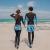Couples fashion swimsuits, body parts, long sleeves, pants, sun-protective clothing, surfboard, plus-size men and women