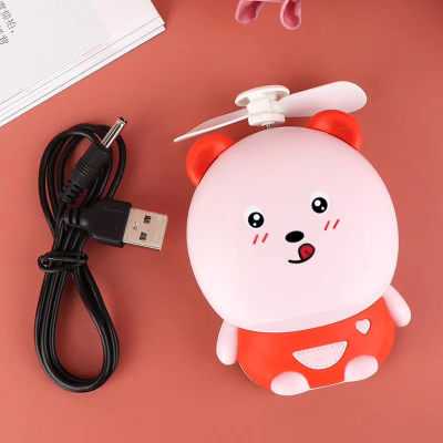 LED Fill Light Lamp Cartoon Beauty Mirror USB Charging Creative Pocket Portable Mini Small Fan