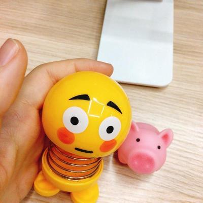 Stall Hot Sale Shaking Head Spring Doll Creative Expression Cute Smiley Face Funny than Car Decoration in Stock