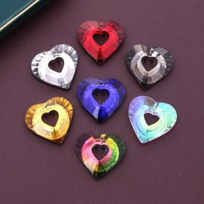 Heart shaped crystal pendant necklace earrings stud earrings decorative pendant