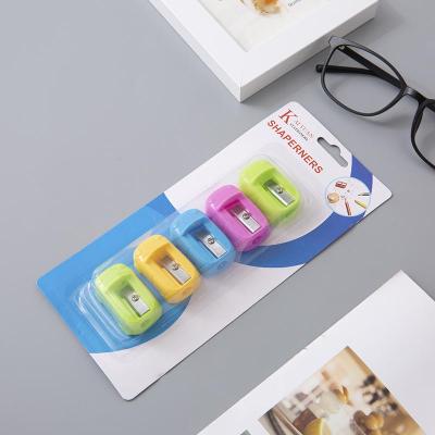 Stationery set color cartoon car pencil sharpener set