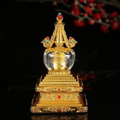 2020 New Blessing Crystal Tower Factory Wholesale Car Interior Safe Trip Car Pagoda Metal Ornaments