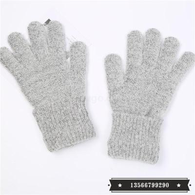 Children's Student Touch Screen Gloves Cute Open Finger Autumn and Winter Children's Five Finger Warm Gloves