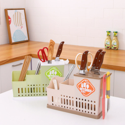 Kitchen Supplies Multi-Functional Knife Holder Plastic Knife Holder Chopsticks Holder Chopsticks Cage Storage Rack Combination Draining Rack