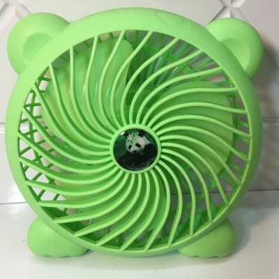 Cartoon Panda Usb Rechargeable Fan Continuously Variable Transmission Student Mini Panda Batam Fan Leaf Little Fan