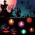 Bar KTV Decoration Props LED Electronic Light-Emitting Candle Light Pumpkin Cobweb Small Night Lamp Halloween Pumpkin Lamp