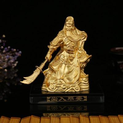 Car Decoration Hot Selling Alloy Guan Gong Perfume Seating Decoration Factory Wholesale Bring Fortune and Peace Metal Car Decoration