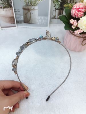 Korean Style Simple Stylish And Personalized Fashion All-Matching Rhinestone Ornament Handmade Winding Headband