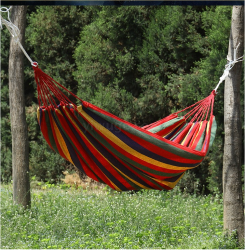 Yameng Yuan Factory Direct Sales Outdoor Camping Camping Supplies Single Double Canvas Hammock