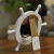New Helmsman Clock Shape Mediterranean Style Furniture Wood MA2278