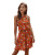 Original design of American web celebrity print dress 2020 casual versatile skirt amazon hot style women's wear
