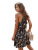 Original design of American web celebrity print dress 2020 casual versatile skirt amazon hot style women's wear