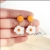 S925 Silver needle Simple Personality Poached egg Adorned Female temperament Web Celebrity Japan Joker Egg Stud Earrings