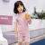 Girls one-piece swimsuit long sleeve pink fawn girls with a hat style children's hot spring swimsuit