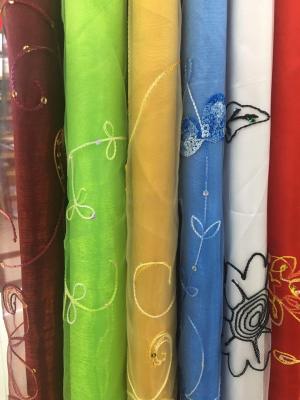 Curtain * who double - layer embroidered glass yarn bo gallery home textile factory wholesale