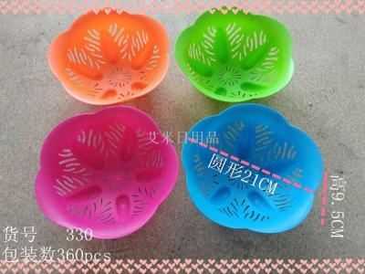 Ws-330 small plastic fruit and vegetable basket plum blossom fruit basket storage basket dehydration basket