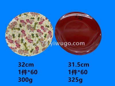 Melamine red and black plate deep soup plate a large number of spot stock run river lake hot style