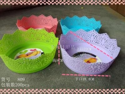 Ws-809 large perforated lace multi-function fruit tray dried fruit tray kitchen fruit and vegetable tray