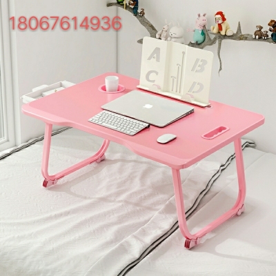 Lazy multi-functional laptop computer folding desk students' bedroom bed with drawers bookshelves desk