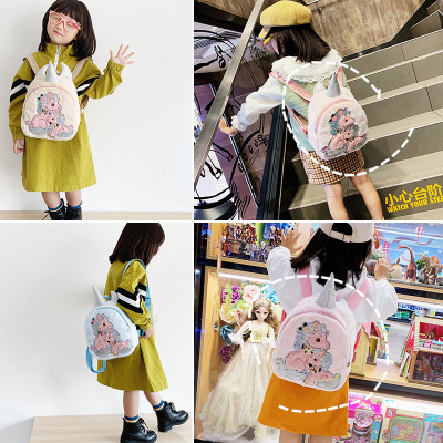 Little Backpack for children Stuffed unicorn for girls Cute Cartoon Girl Princess Backpack for Kindergarten schoolbag