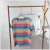 New mini mickey rainbow suit ladies round neck T-shirt short-sleeved skirt two-piece summer skirt