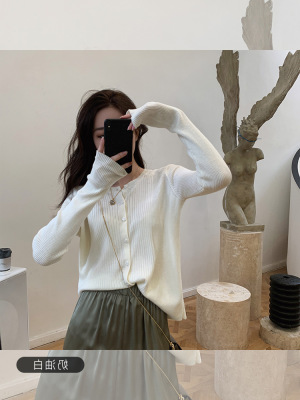 Zhang dayi spring womenswear 2020 early spring four-color wool web celebrity sweater cardigan coat loose for women to wear sweater