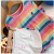 New mini mickey rainbow suit ladies round neck T-shirt short-sleeved skirt two-piece summer skirt