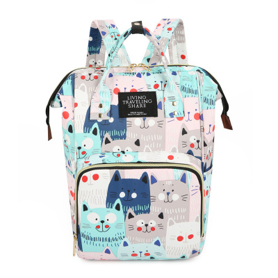 Mummy Bag Oxford print baby cat budget small capacity baby Bag mother travel portable manufacturers