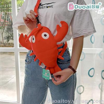 Love more authentic web celebrity crayfish cross body bag children zero wallet cute girl children plush personality