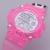 Children's watch fashion primary school girls, middle school students, Children and girls to prevent the fall of pink luminous electronic watches