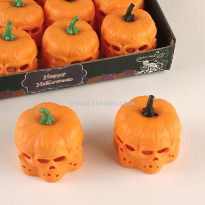 Halloween round Candle Light Ghost Festival Decoration Props Simulation Plastic Candle Decoration Pumpkin Candle Light