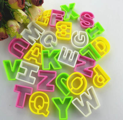 Baking 26 English Alphabet Cookie Fondant Mold Fondant Tool Handwritten Phrase Printing Toy Bake Ware