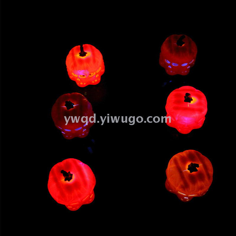 Halloween round Candle Light Ghost Festival Decoration Props Simulation Plastic Candle Decoration Pumpkin Candle Light