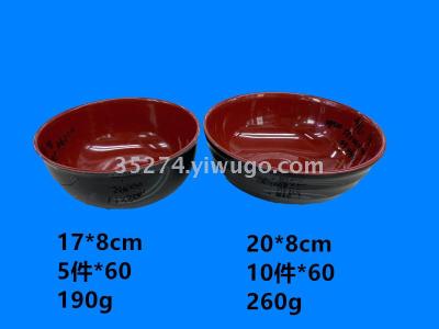 Tableware Melamine Red Black Bowl Red Black Plate Red Black Cup Large stock of stock style complete