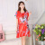 Chinese style summer pajama lady imitation silk plus-size nightdress silk woman with fat pajama home service Chinese style summer pajama lady imitation silk plus-size nightdress silk woman with fat pajama home service