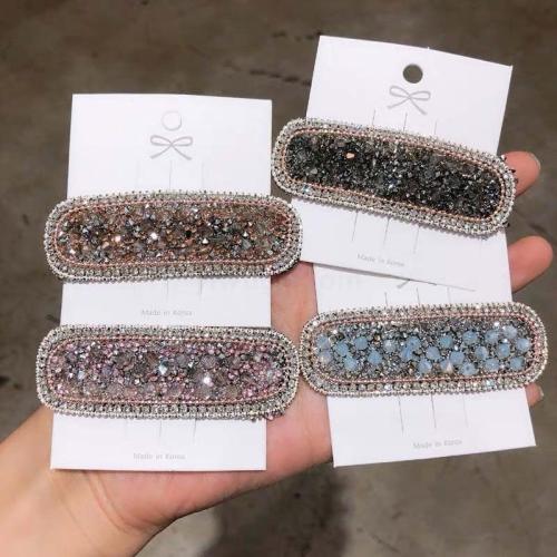 eu and south korea new diamond in the debris crystal barrettes cross-border hot bb clip fresh temperament side clip vigorous girl head clip