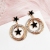 The manufacturer sells web celebrity same five pointed star earring - with exaggerated individual character hoop earrings, circle four - leaf clover big eardrop