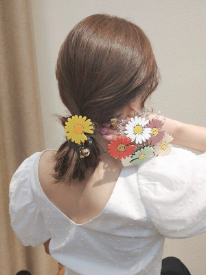 South Korea East Gate Daisy head rope Web celebrity Girl heart hair Rope Personality phone line hair rubber band leather Cover