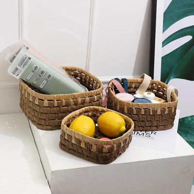 Shooting Decorative Paper String Storage Hand-Woven Basket Props Jewelry Box Storage Toy Key Fruit Snacks