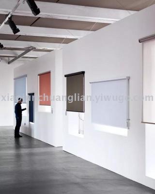 Curtain customized office heat insulation, shading and waterproof hand pull lifting curtain finished curtain