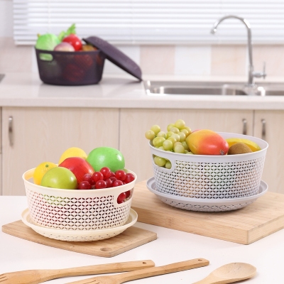 G01-A-9074 Household Practical Vegetable Washing and Draining Basket Creative Multifunctional Draining Basket Draining Storage Basket