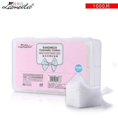 LaMeiLa Soft Cotton Puff Non-Woven Cleansing Cotton Boxed 1000 Pieces Water-Saving Wet Compress Cotton Support OEM B228