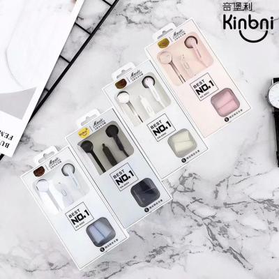 Simple Hard Box Earbuds Headset with Ear Plug Student Music Voice Headset Kn6060