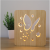 Cross borderproduct solid wood carving animal wooden small night lamp butterfly creative desk lamp support customization