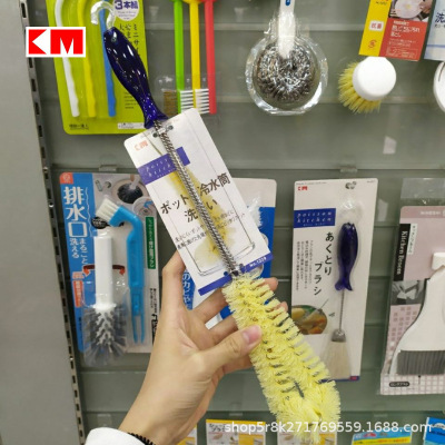 KM 1229 creative cup brush cleaning brush long handle right Angle brush extended cup brush heat preservation cup glass brush