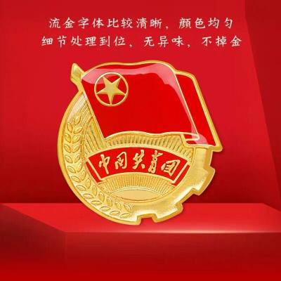 100 New Edition Group Emblem Brooch 2021 Standard Strong Magnet Pin for Communist Youth League Students Butterfly Clasp