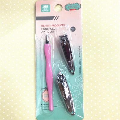 Dead leather fork + nail clipper set with 3 pieces